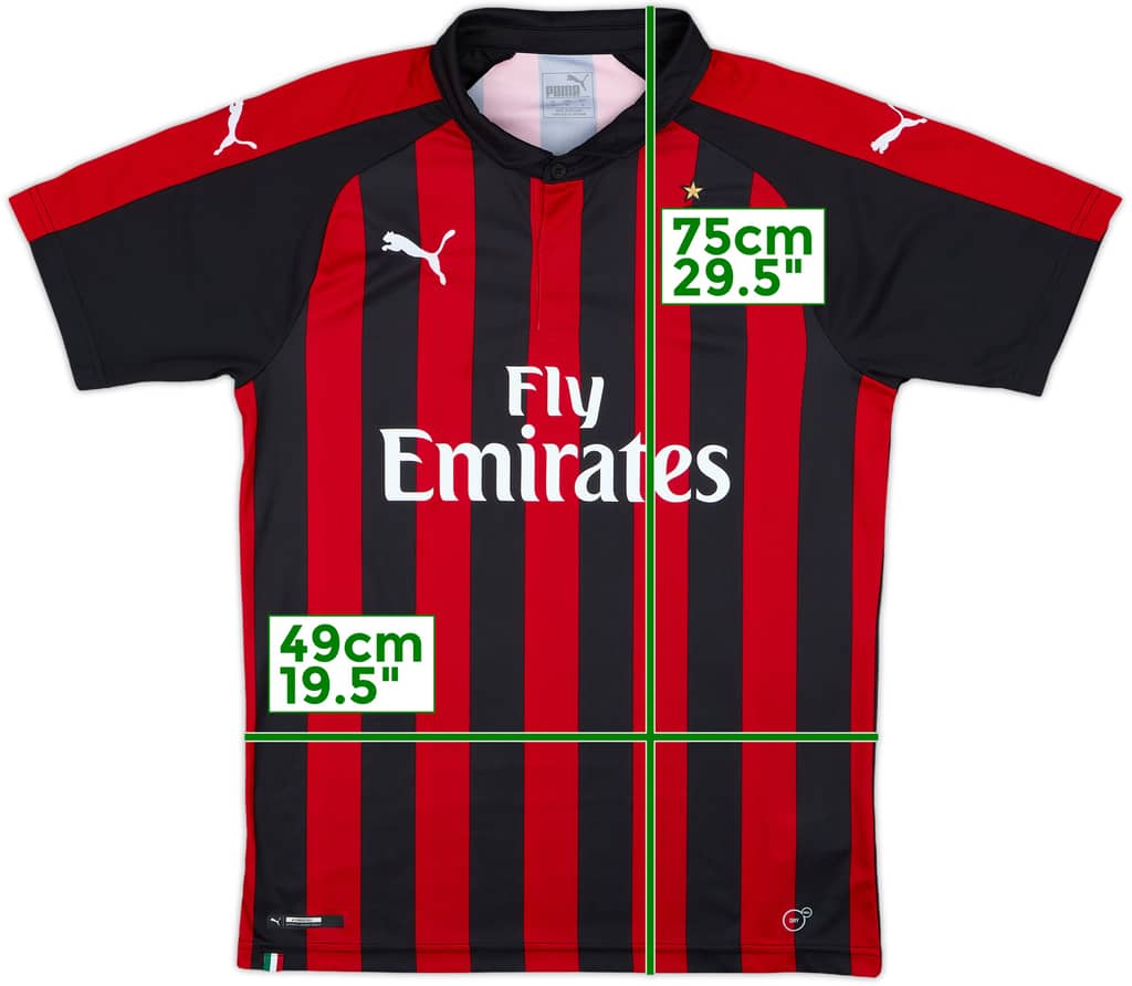 2018-19 AC Milan Home Shirt - 10/10 - (M)