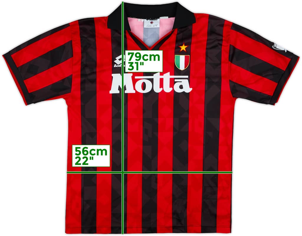 1993-94 AC Milan Home Shirt - 6/10 - (XL)