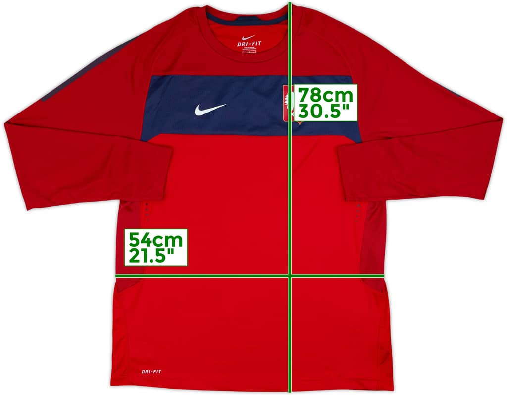 2010-12 Poland Nike Authentic Training L/S Shirt - 10/10 - (L)