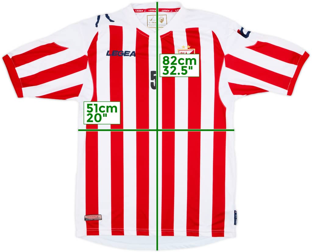 2012-13 Red Star Belgrade Home Shirt #5 - 8/10 - (XL)