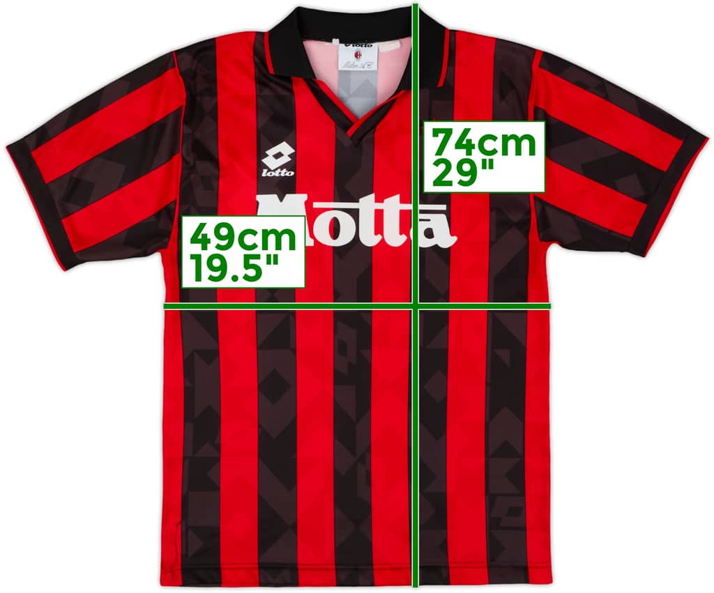 1993-94 AC Milan Home Shirt - 8/10 - (M)