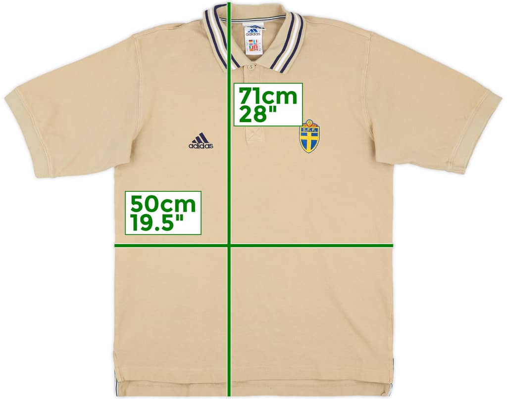 2002 Sweden adidas Polo Shirt - 8/10 - (S)