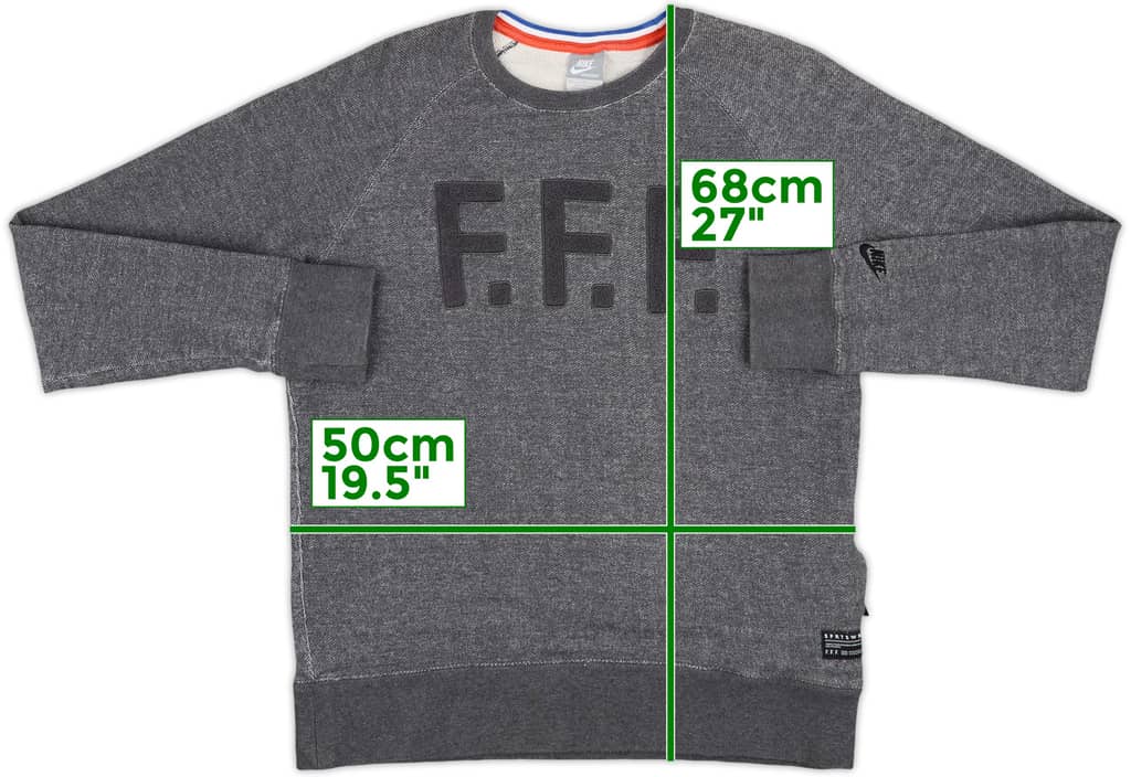 2011-12 France Nike Sweat Top - 8/10 - (M)