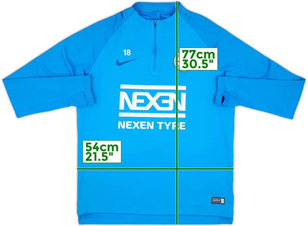 2018-19 Melbourne Victory Player Issue Nike 1/4 Zip Training Top #18 - 7/10 - (L)