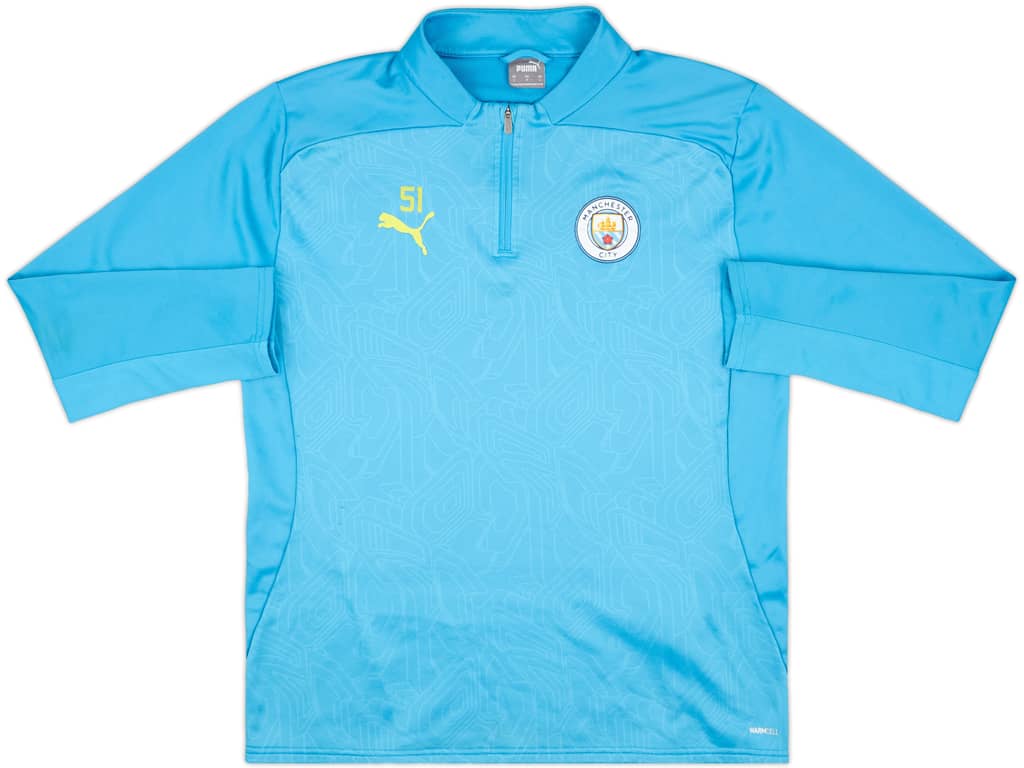 2024-25 Manchester City Player Issue Puma 1/4 Zip Training Top #51 - 6/10 - (L)