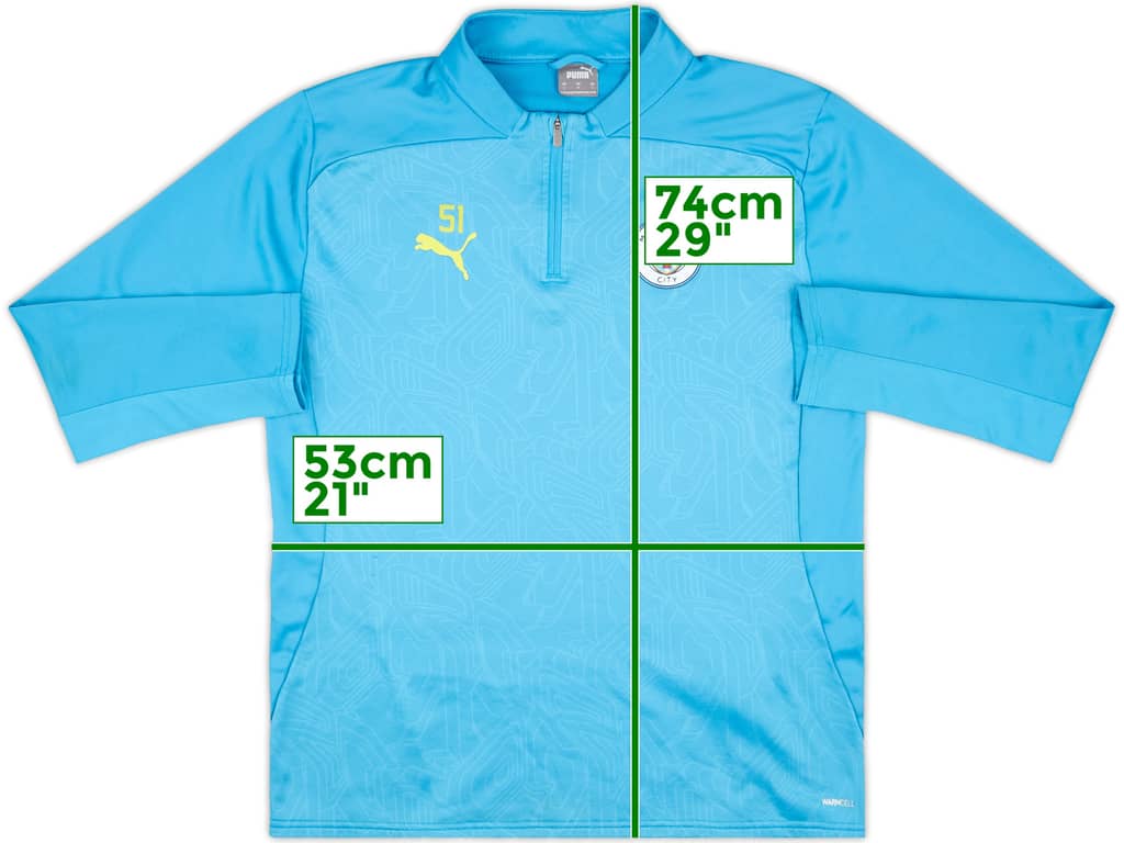 2024-25 Manchester City Player Issue Puma 1/4 Zip Training Top #51 - 6/10 - (L)