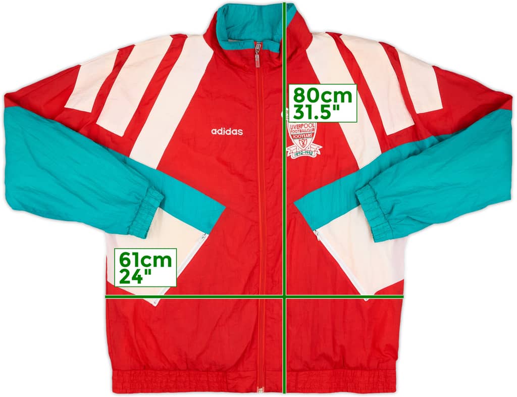 1992-93 Liverpool adidas Centenary Track Jacket - 9/10 - (XL)