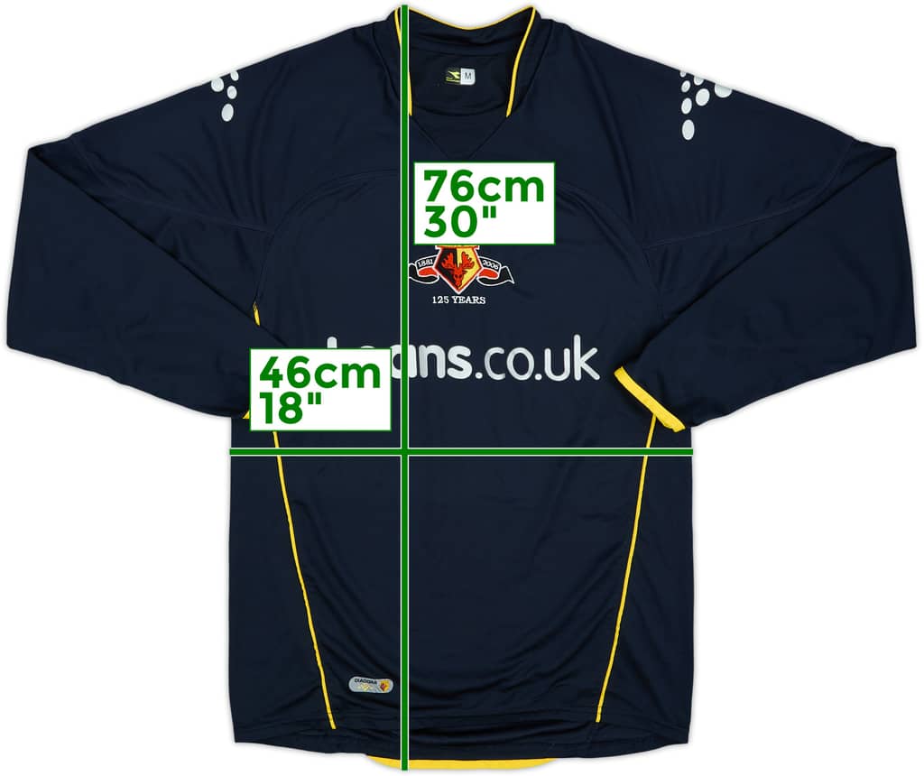 2006-07 Watford Away L/S Shirt - 8/10 - (M)