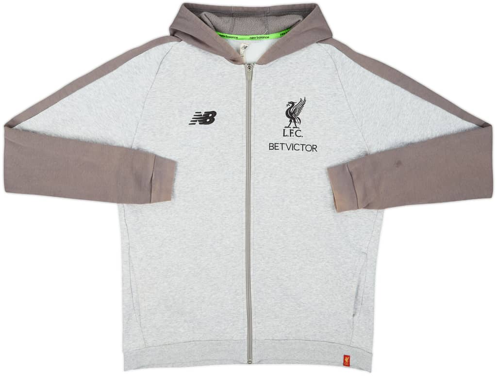 2018-19 Liverpool New Balance Hooded Track Jacket - 8/10 - (L)