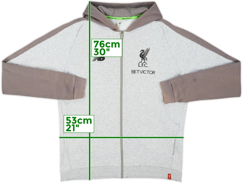2018-19 Liverpool New Balance Hooded Track Jacket - 8/10 - (L)