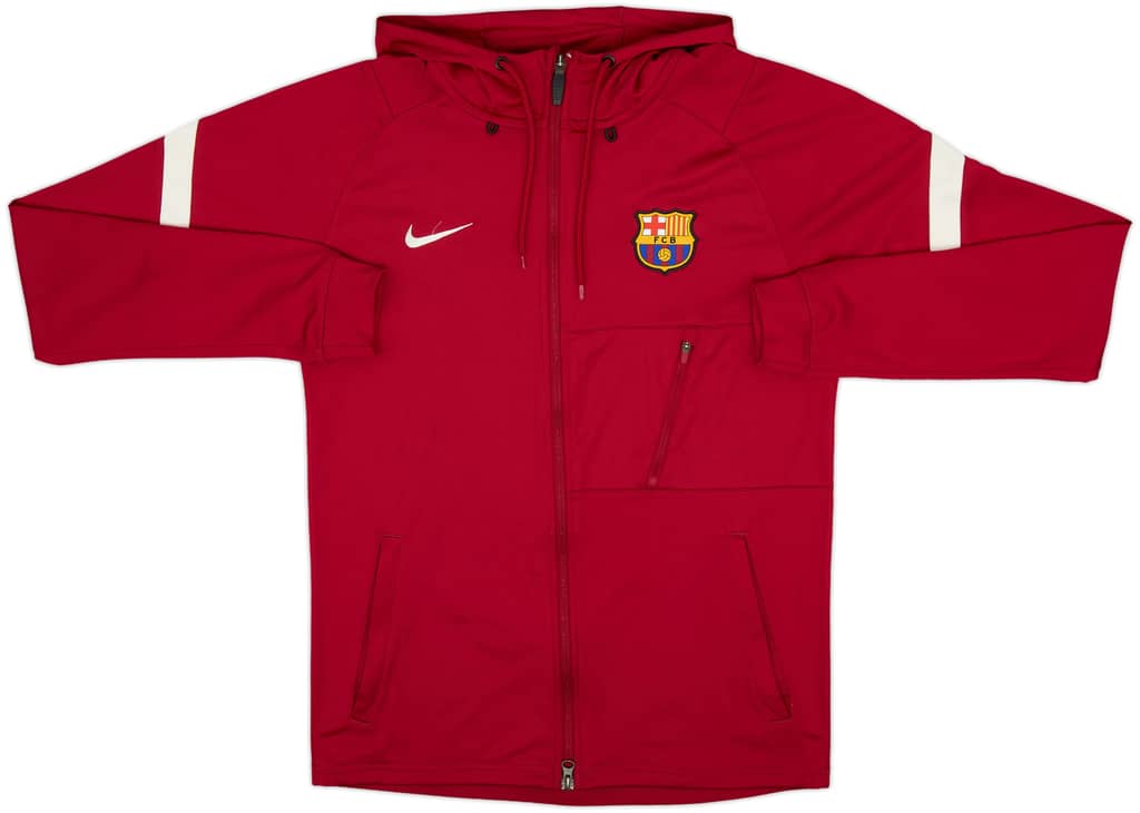 2021-22 Barcelona Nike Hooded Track Jacket - 9/10 - (S)