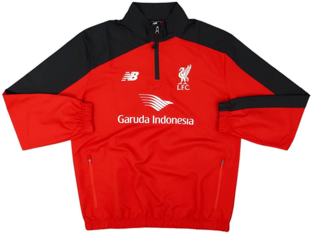 2015-16 Liverpool New Balance 1/4 Zip Drill Top - 10/10 - (M)