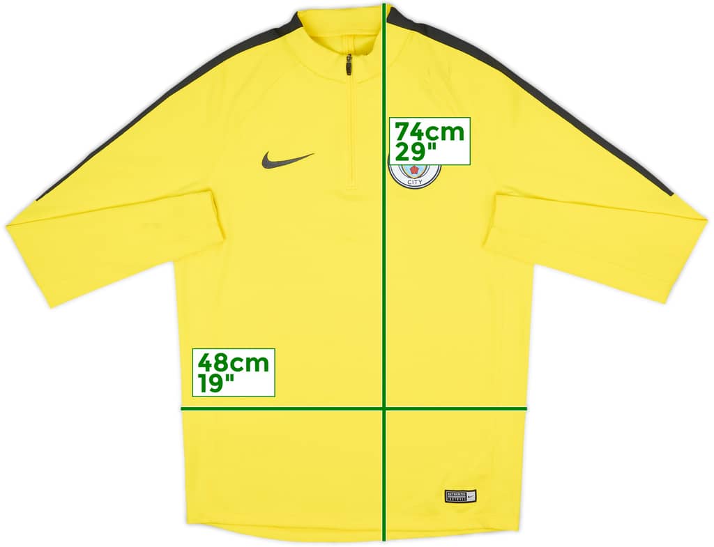 2017-18 Manchester City Nike 1/4 Zip Drill Top - 6/10 - (M)