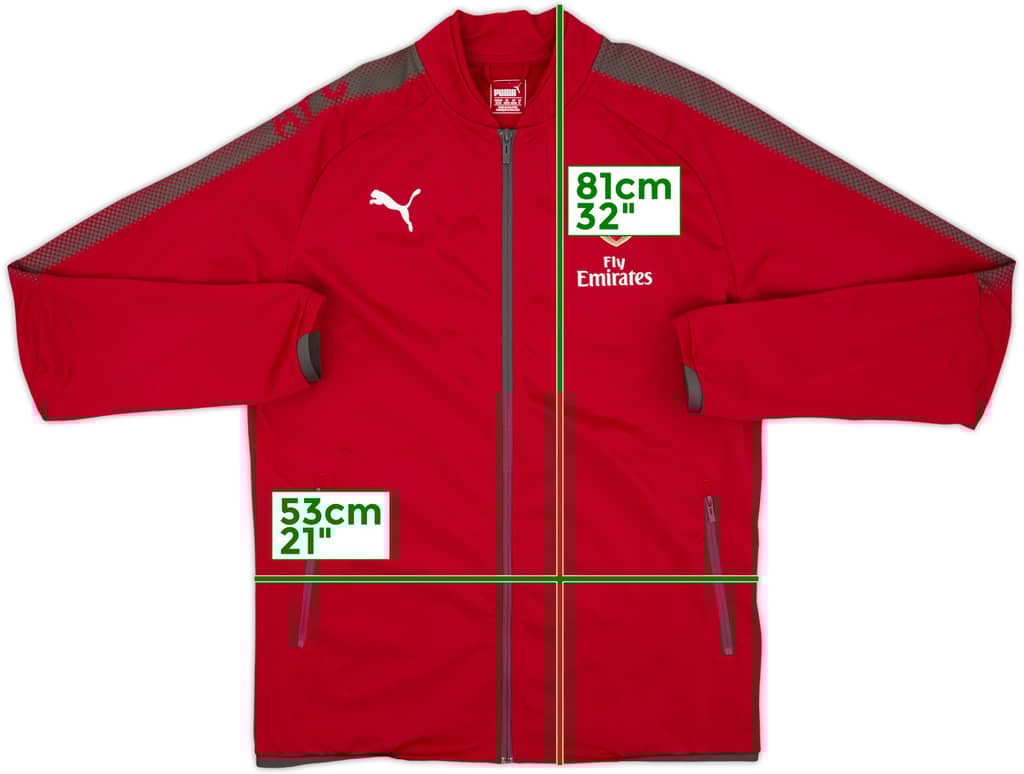 2017-18 Arsenal Puma Track Jacket - 8/10 - (XL)