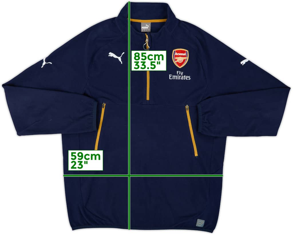 2015-16 Arsenal Puma 1/4 Zip Fleece Jacket - 8/10 - (XL)