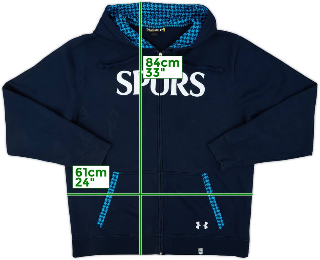 2013-14 Tottenham Under Armour Hooded Sweat Top - 8/10 - (XXL)