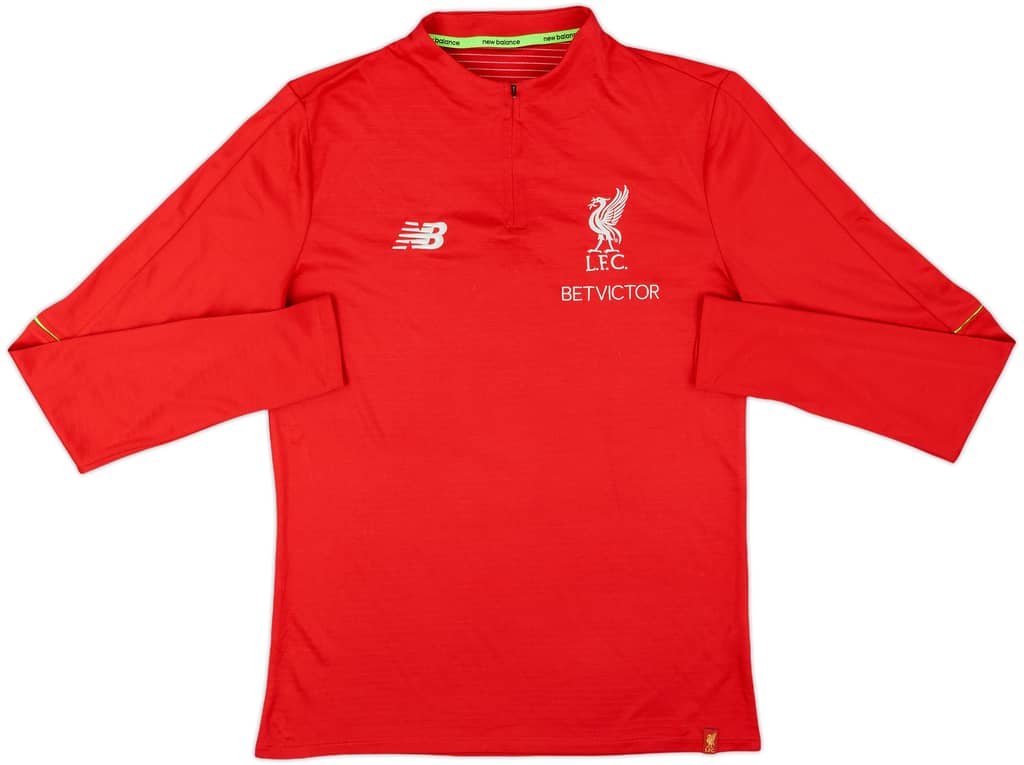 2018-19 Liverpool New Balance 1/4 Zip Drill Top - 8/10 - (M)
