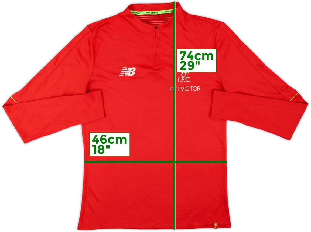 2018-19 Liverpool New Balance 1/4 Zip Drill Top - 8/10 - (M)
