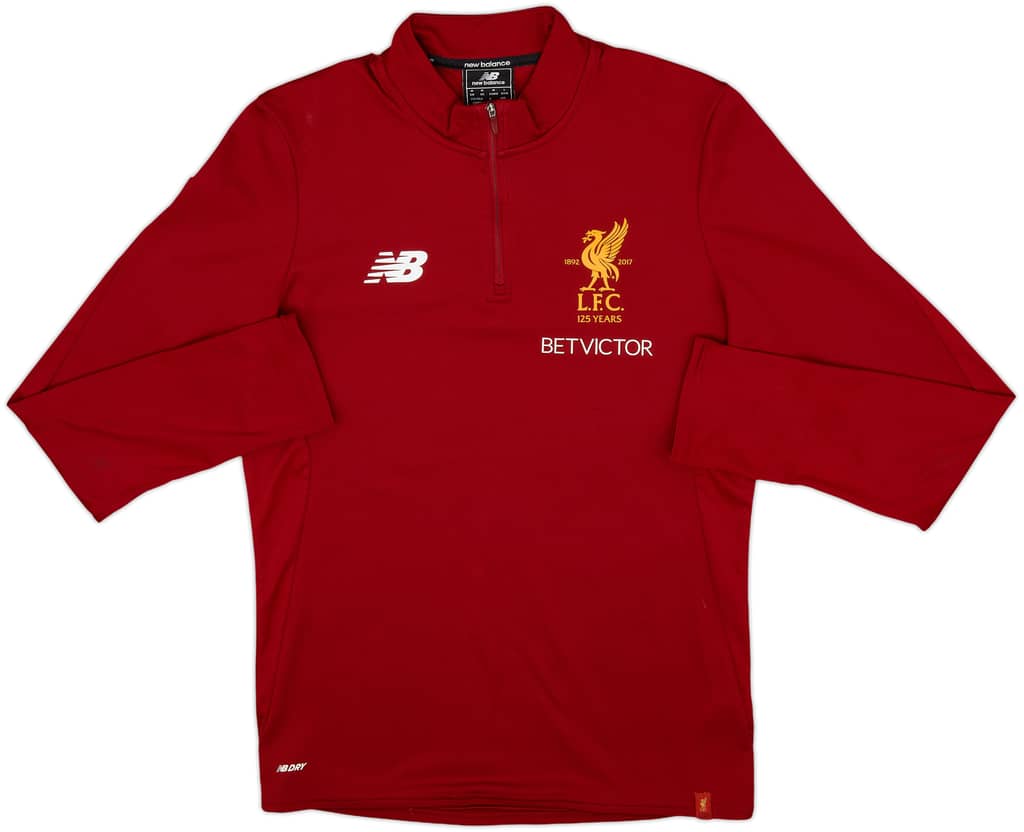 2017-18 Liverpool New Balance 1/4 Zip Drill Top - 9/10 - (M)