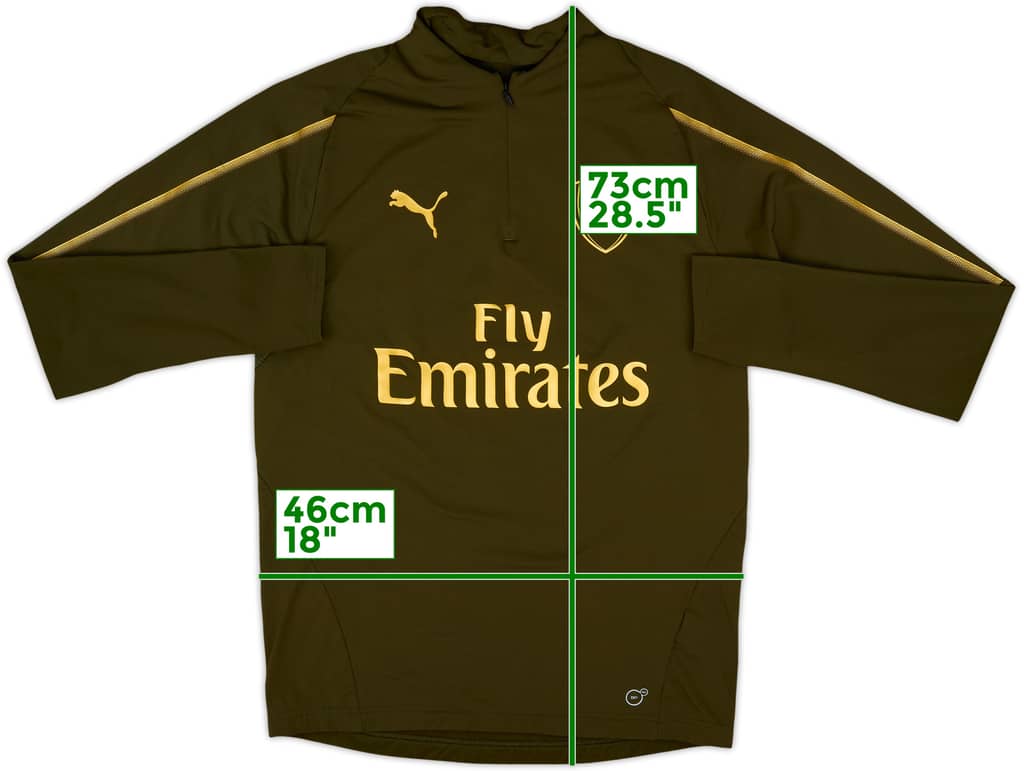 2018-19 Arsenal Puma 1/4 Zip Drill Top - 10/10 - (S)