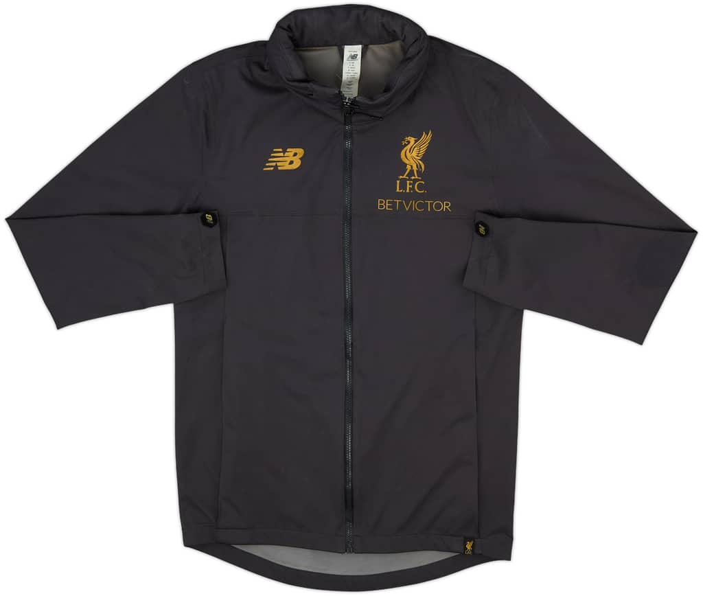 2018-19 Liverpool New Balance Hooded Rain Jacket - 8/10 - (S)