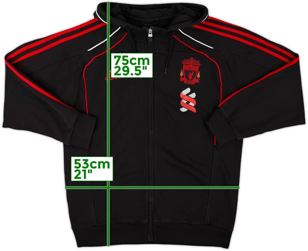 2010-11 Liverpool adidas Hooded Track Jacket - 8/10 - (L)