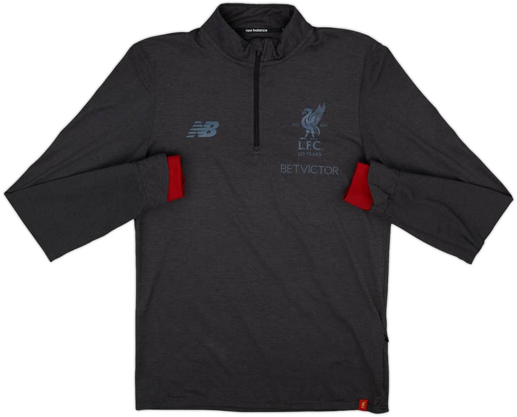 2017-18 Liverpool New Balance 1/4 Zip Drill Top - 9/10 - (S)