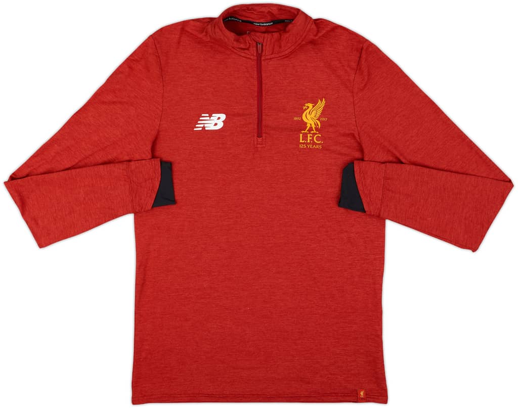 2017-18 Liverpool New Balance 1/4 Zip Drill Top - 8/10 - (S)