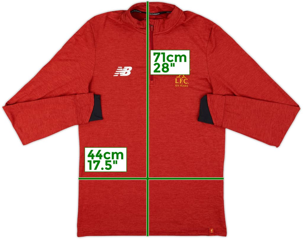 2017-18 Liverpool New Balance 1/4 Zip Drill Top - 8/10 - (S)