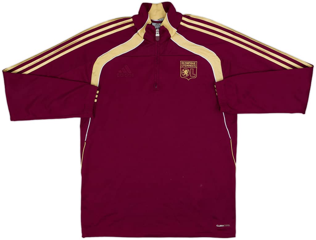 2010-11 Olympique Lyon adidas 1/4 Zip Training Top - 8/10 - (M/L)