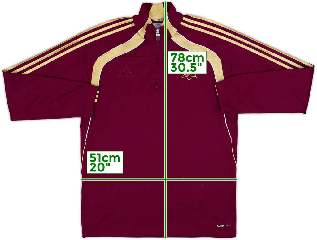 2010-11 Olympique Lyon adidas 1/4 Zip Training Top - 8/10 - (M/L)