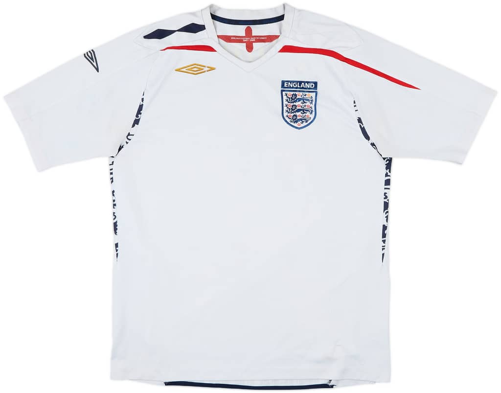 2007-09 England Home Shirt - 4/10 - (L)