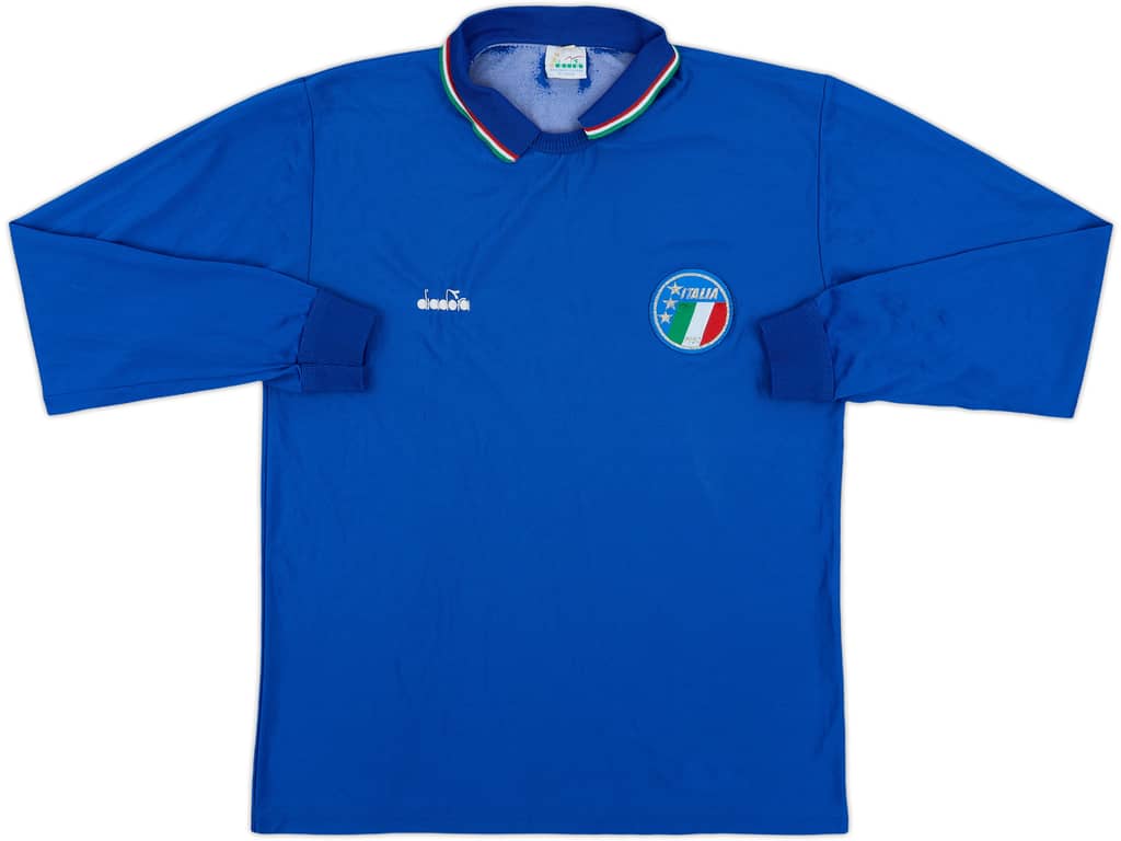 1986-88 Italy Home L/S Shirt - 8/10 - (M)