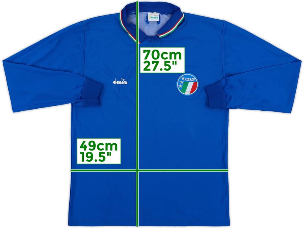 1986-88 Italy Home L/S Shirt - 8/10 - (M)