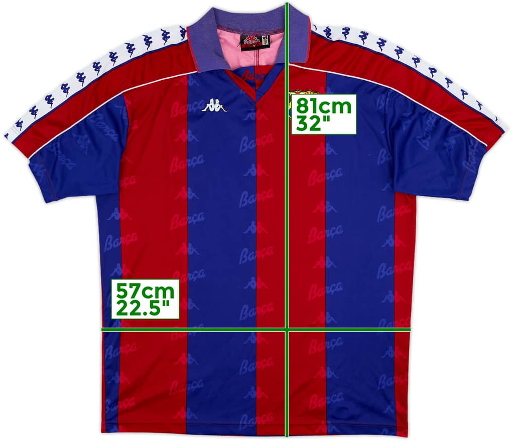 1995-97 Barcelona Home Shirt - 9/10 - (XL)