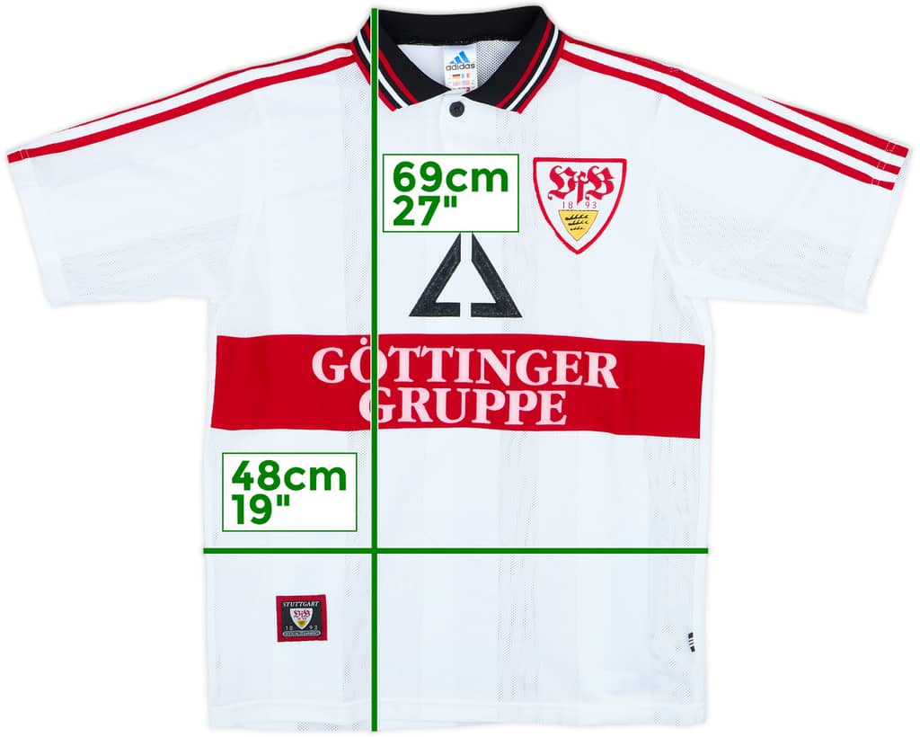 1997-98 Stuttgart Home Shirt - 7/10 - (XL.Boys)