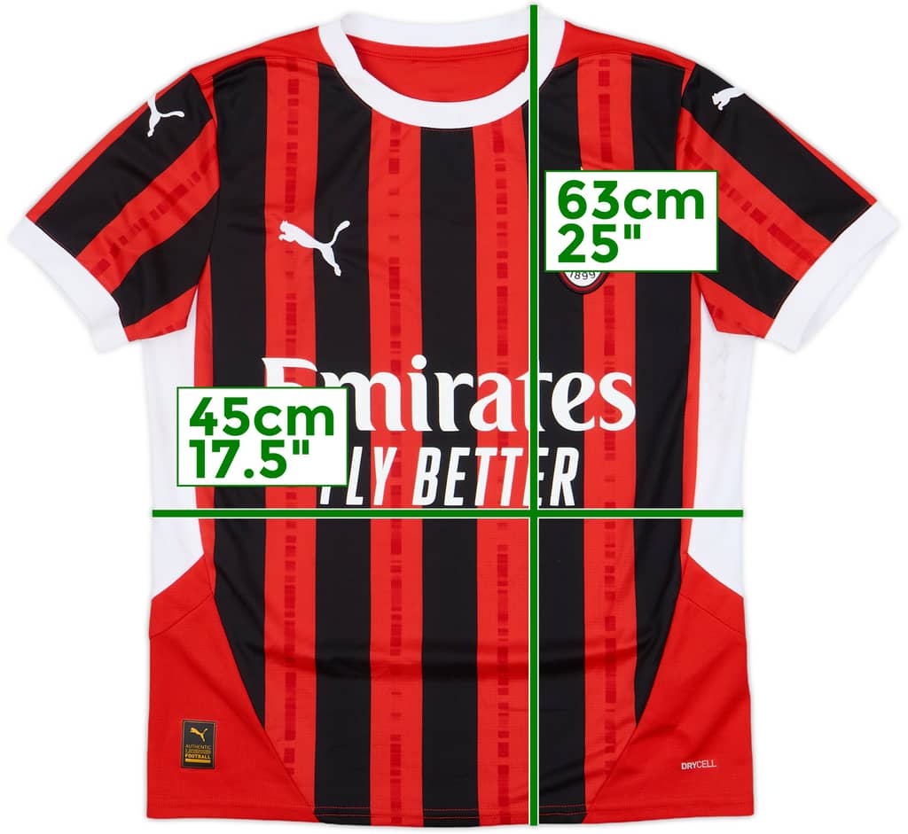 2024-25 AC Milan Home Shirt - 6/10 - (L.Boys)