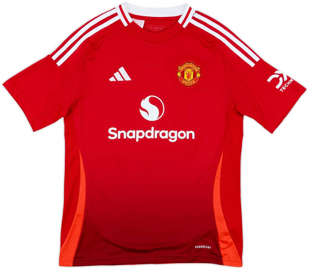 2024-25 Manchester United Home Shirt - 10/10 - (L.Boys)