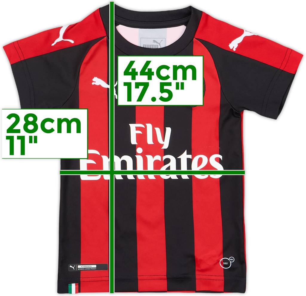 2018-19 AC Milan Home Shirt - 7/10 - (18-24 Months)