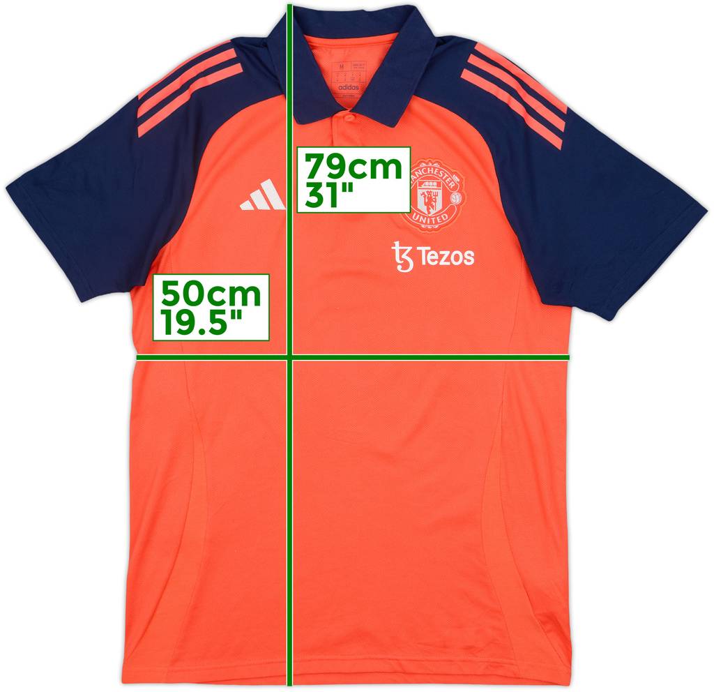 2024-25 Manchester United adidas Polo Shirt - 9/10 - (M)