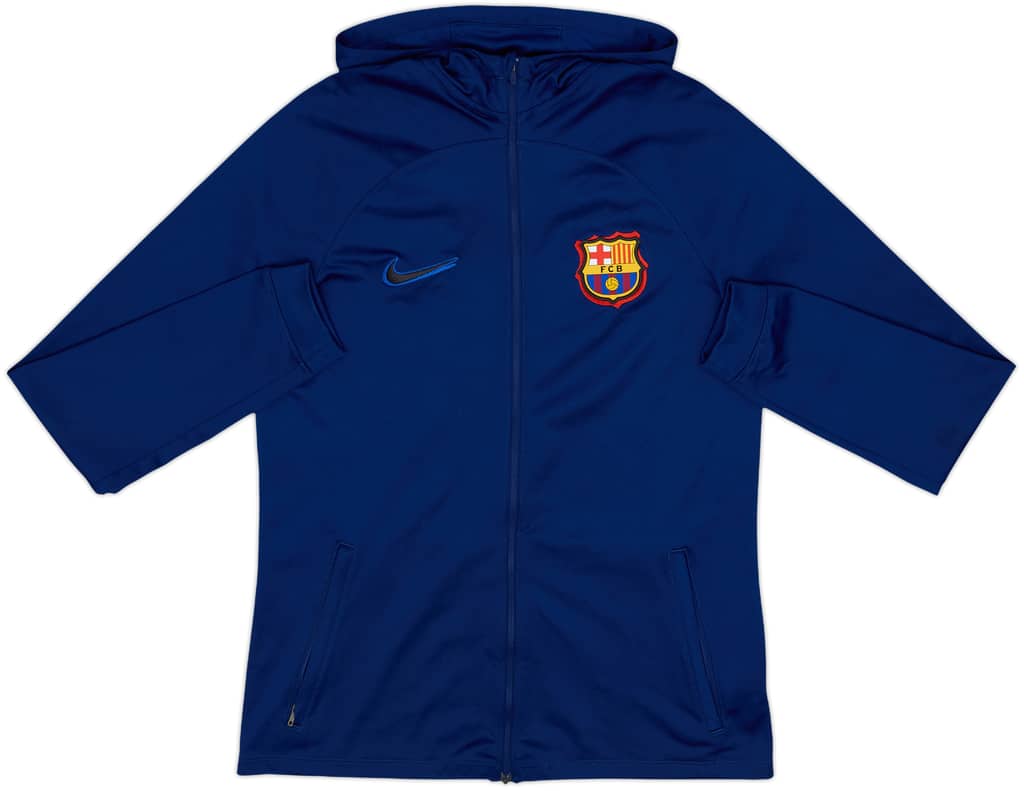 2022-23 Barcelona Nike Hooded Track Jacket - 8/10 - (XL.Boys)