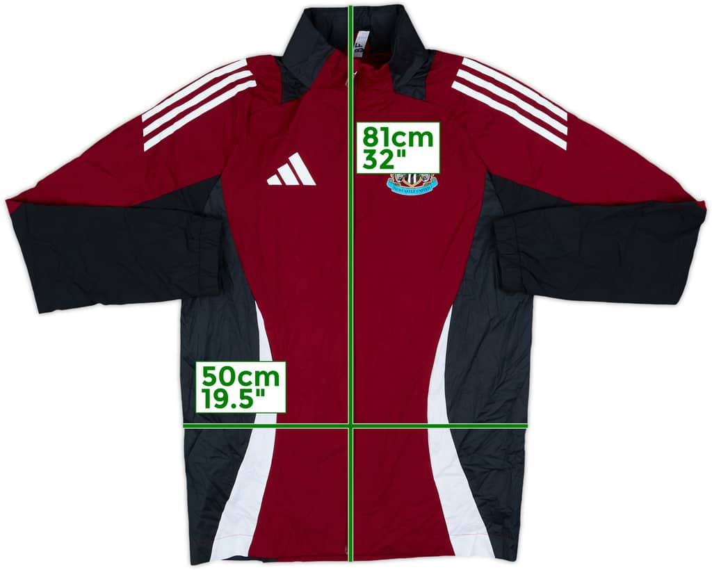 2024-25 Newcastle adidas Hooded Rain Jacket - 8/10 - (XS)