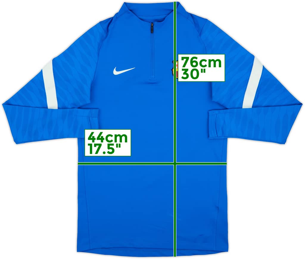 2021-22 Barcelona Nike 1/4 Zip Drill Top - 8/10 - (S)