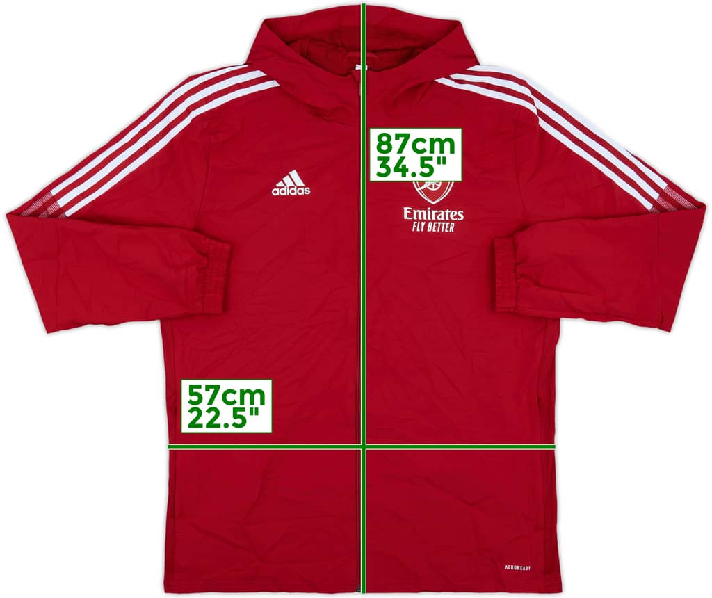 2021-22 Arsenal adidas Hooded Track Jacket - 8/10 - (L)