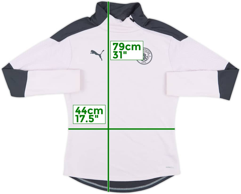2020-21 Manchester City Puma 1/4 Zip Training Top - 8/10 - (S)