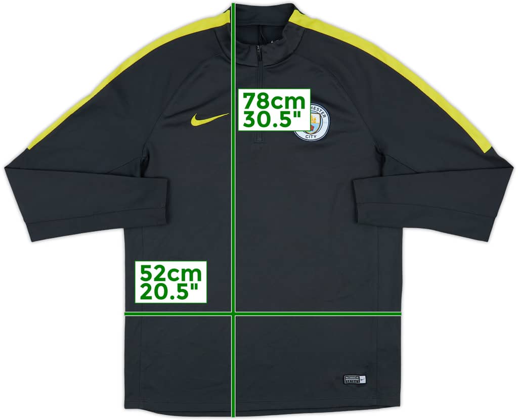 2016-17 Manchester City Nike 1/4 Zip Training Top - 8/10 - (L)