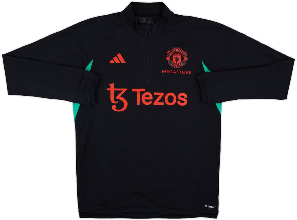 2023-24 Manchester United 'Megastore' adidas 1/4 Zip Training Top - 8/10 - (M)