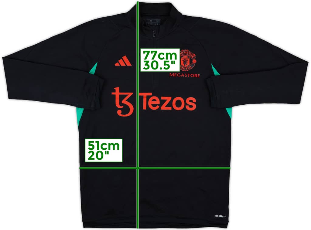 2023-24 Manchester United 'Megastore' adidas 1/4 Zip Training Top - 8/10 - (M)