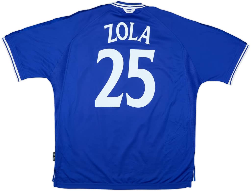 1999-01 Chelsea Home Shirt Zola #25 - 7/10 - (XXL)