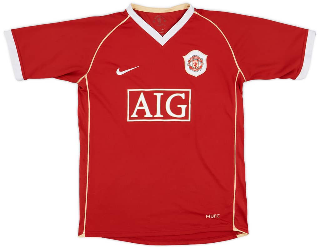 2006-07 Manchester United Home Shirt - 7/10 - (M.Boys)